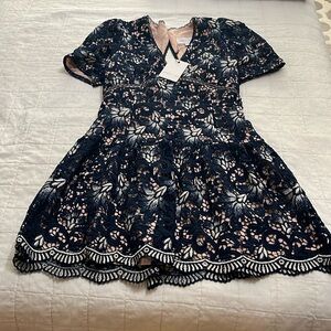 Adelyn Rae navy lace dress new with tags.